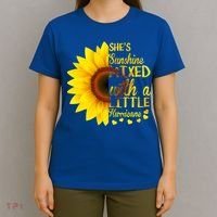 She Sunflower Sunshine Mixed With A Little Hurricane Gift T-Shirt thumb 4