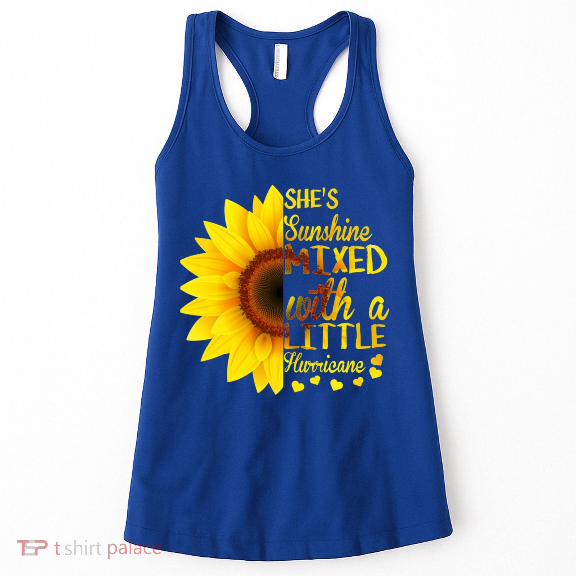 She Sunflower Sunshine Mixed With A Little Hurricane Gift Women's Tank Top