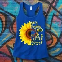 She Sunflower Sunshine Mixed With A Little Hurricane Gift Women's Tank Top thumb 3