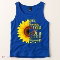 She Sunflower Sunshine Mixed With A Little Hurricane Gift Tank Top thumb 2