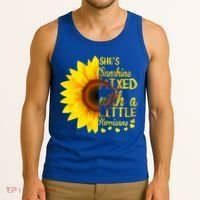 She Sunflower Sunshine Mixed With A Little Hurricane Gift Tank Top thumb 3