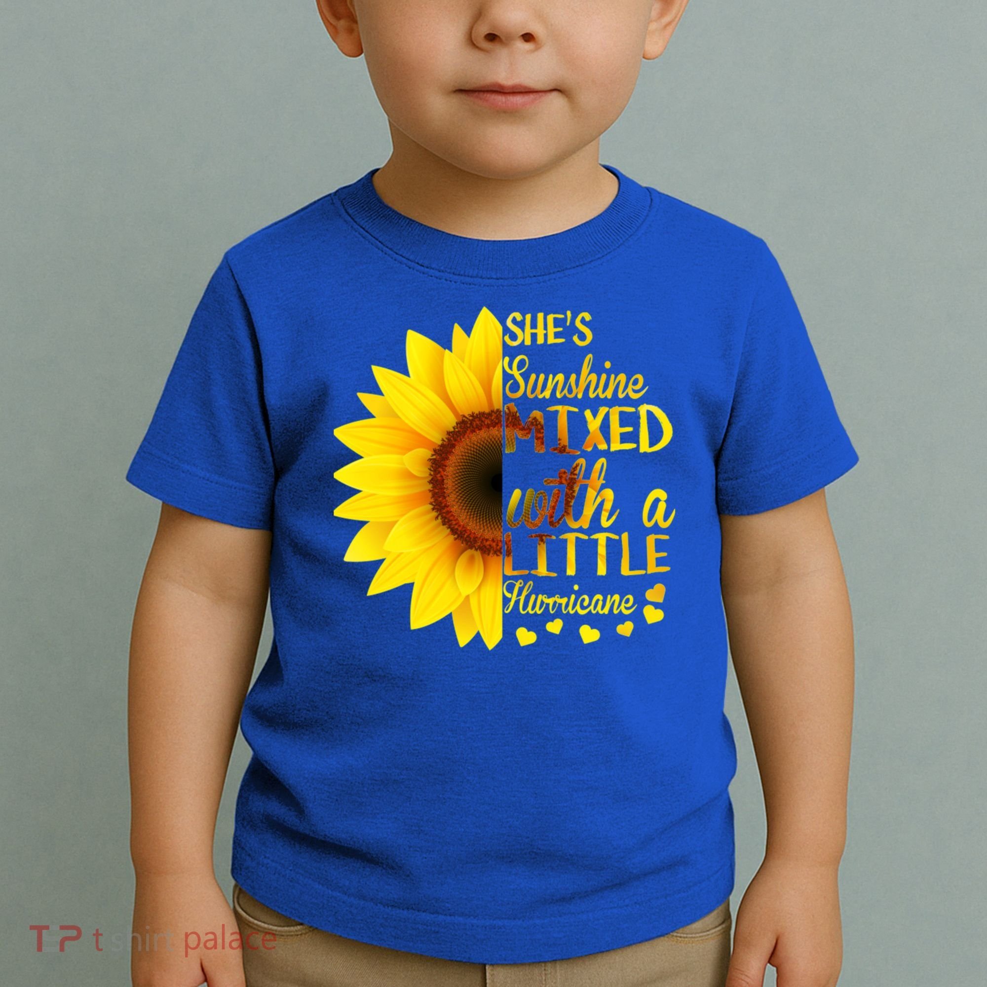 She Sunflower Sunshine Mixed With A Little Hurricane Gift Toddler T-Shirt