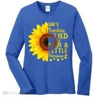 She Sunflower Sunshine Mixed With A Little Hurricane Gift Women's Long Sleeve Shirt thumb 0