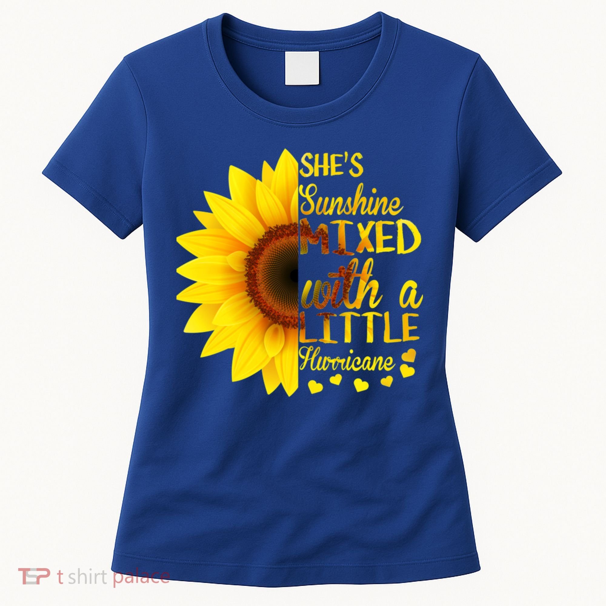 She Sunflower Sunshine Mixed With A Little Hurricane Gift Women's T-Shirt