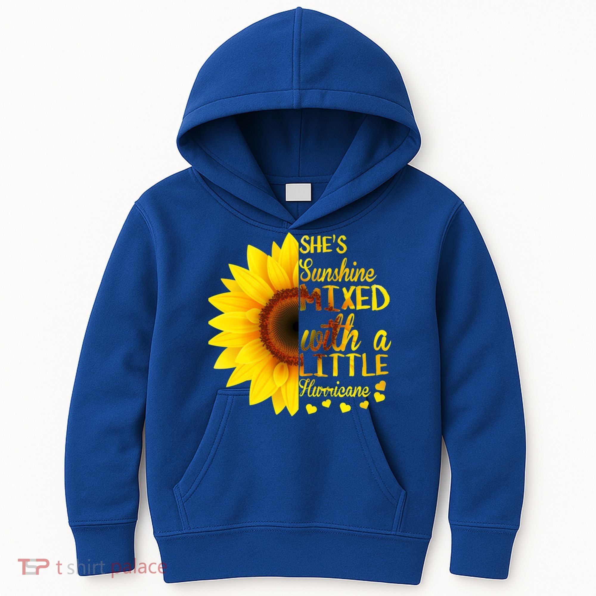 She Sunflower Sunshine Mixed With A Little Hurricane Gift Kids Hoodie