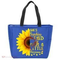 She Sunflower Sunshine Mixed With A Little Hurricane Gift Tote Bag thumb 0