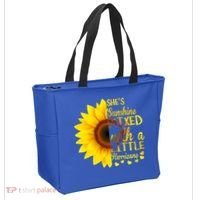 She Sunflower Sunshine Mixed With A Little Hurricane Gift Tote Bag thumb 2
