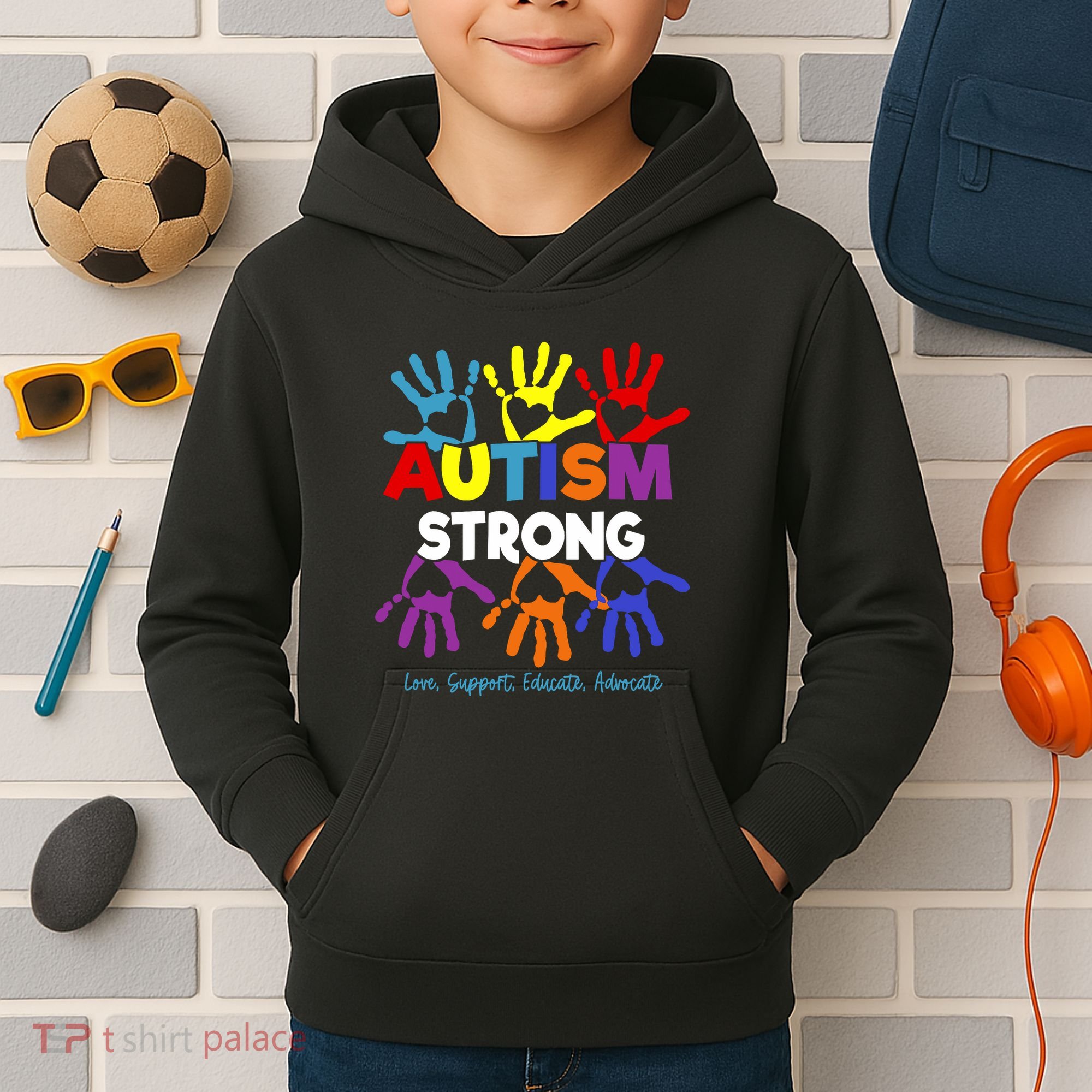 Sped Squad Special Education Teacher Autism Awareness Month Kids Hoodie