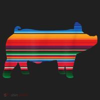Show Swine Serape Pig Women's Sweatshirt thumb 2