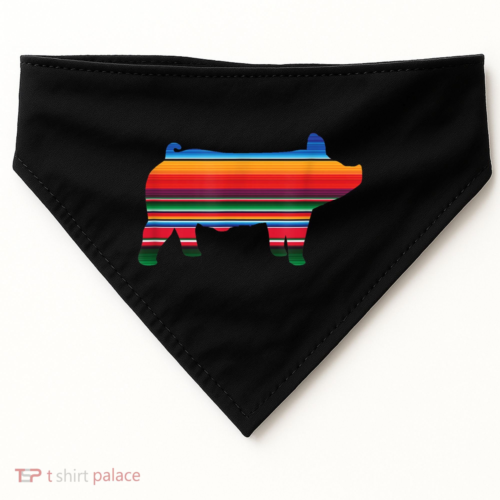 Show Swine Serape Pig USA-Made Doggie Bandana
