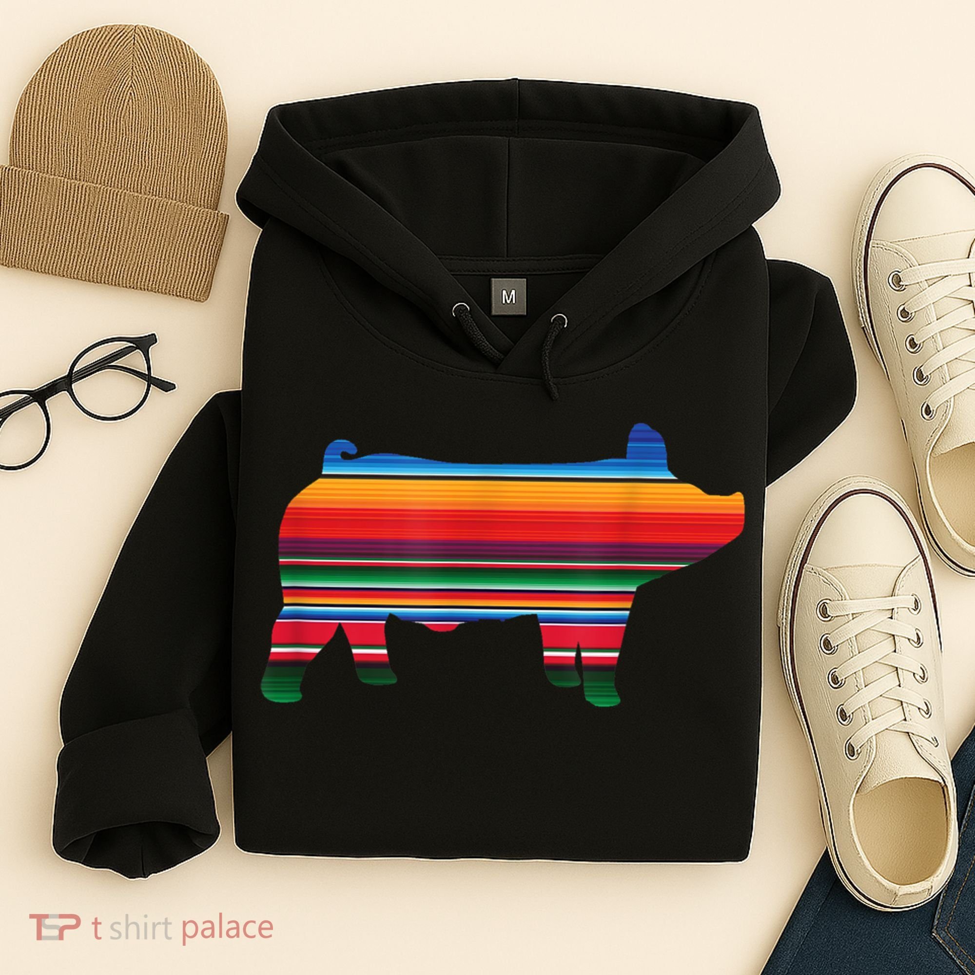 Show Swine Serape Pig Hoodie