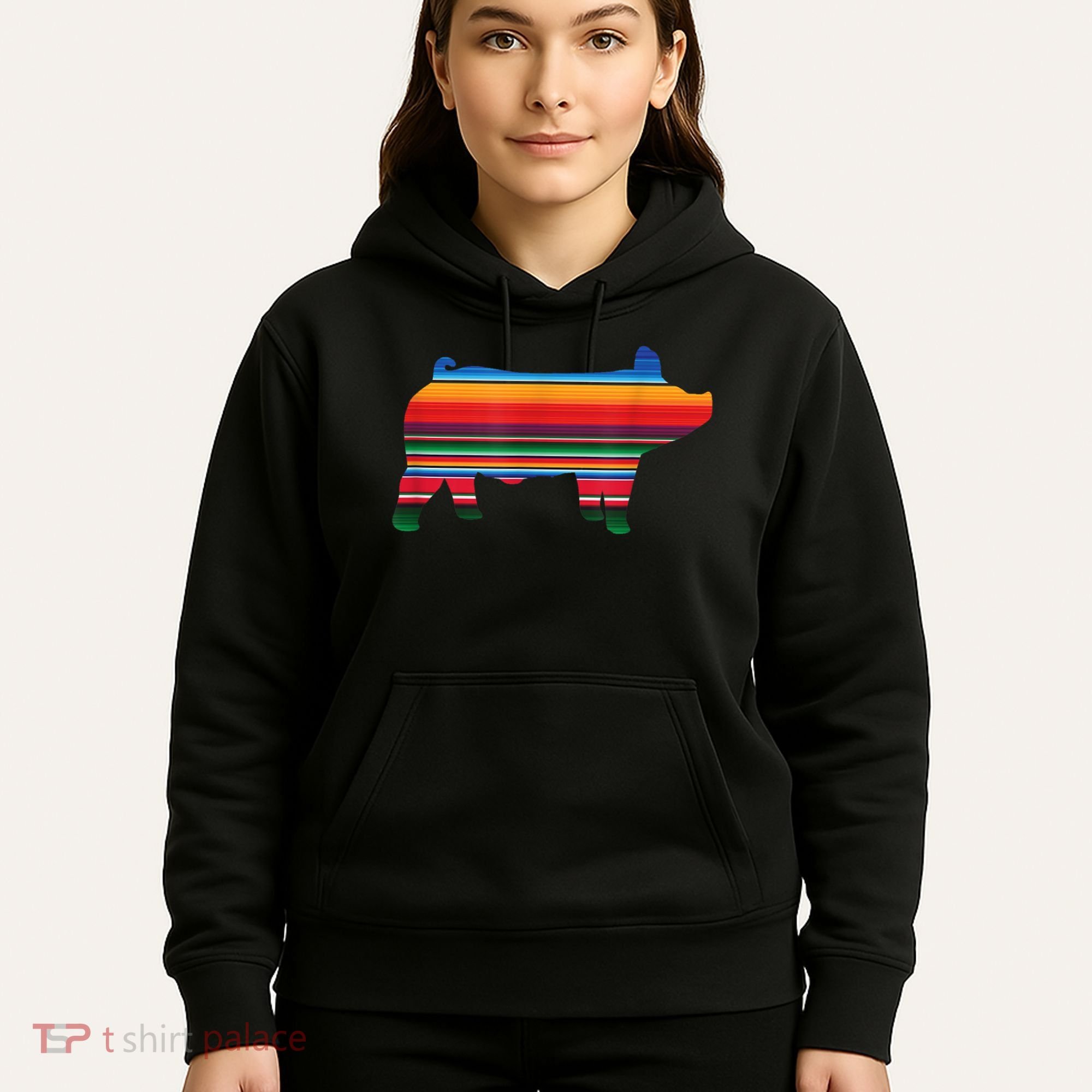 Show Swine Serape Pig Hoodie