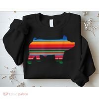 Show Swine Serape Pig Sweatshirt thumb 2