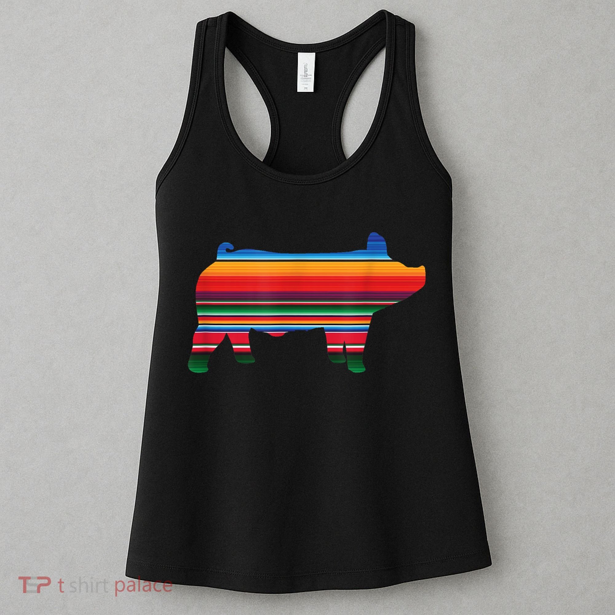 Show Swine Serape Pig Women's Tank Top