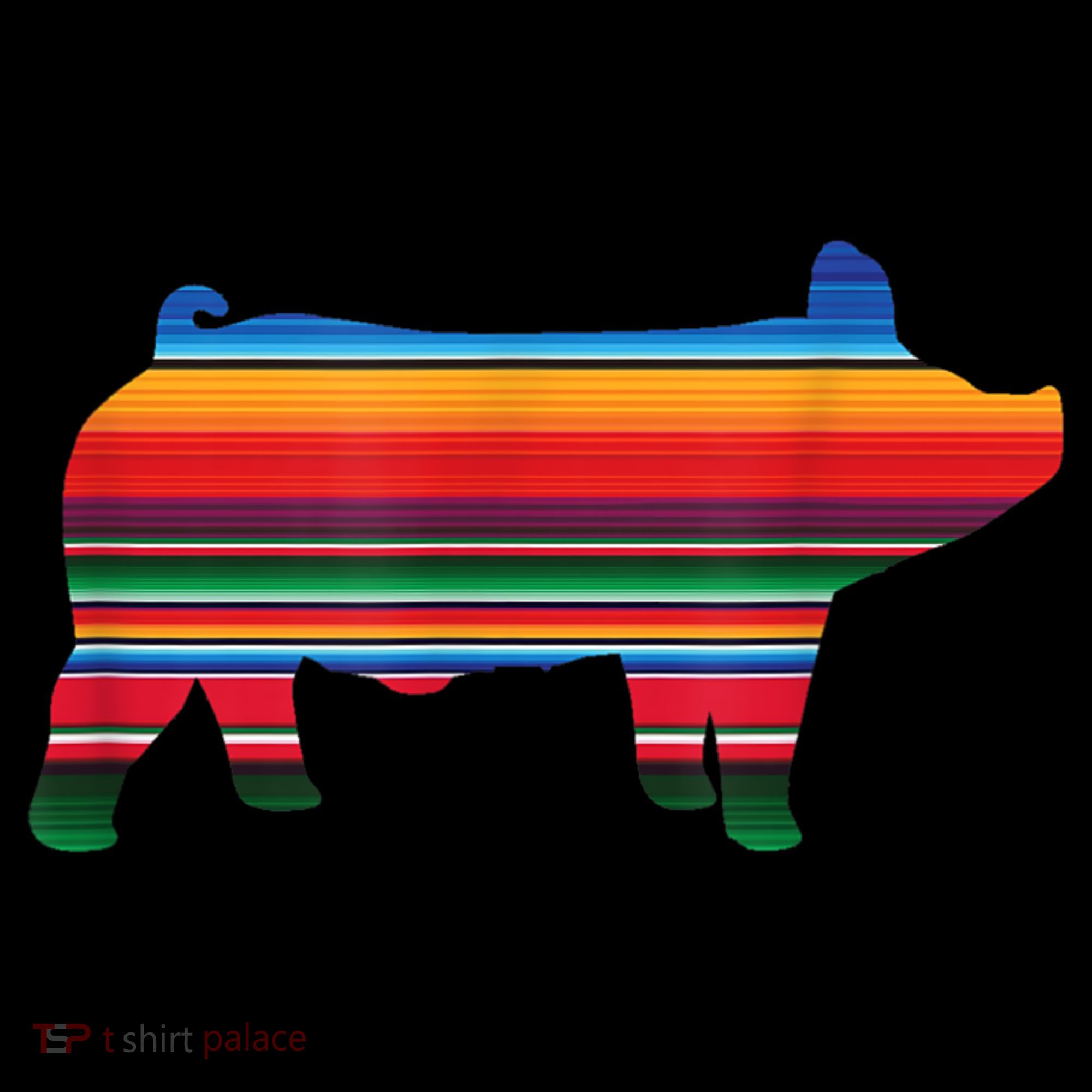 Show Swine Serape Pig Women's Tank Top