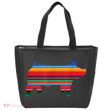 Show Swine Serape Pig Tote Bag