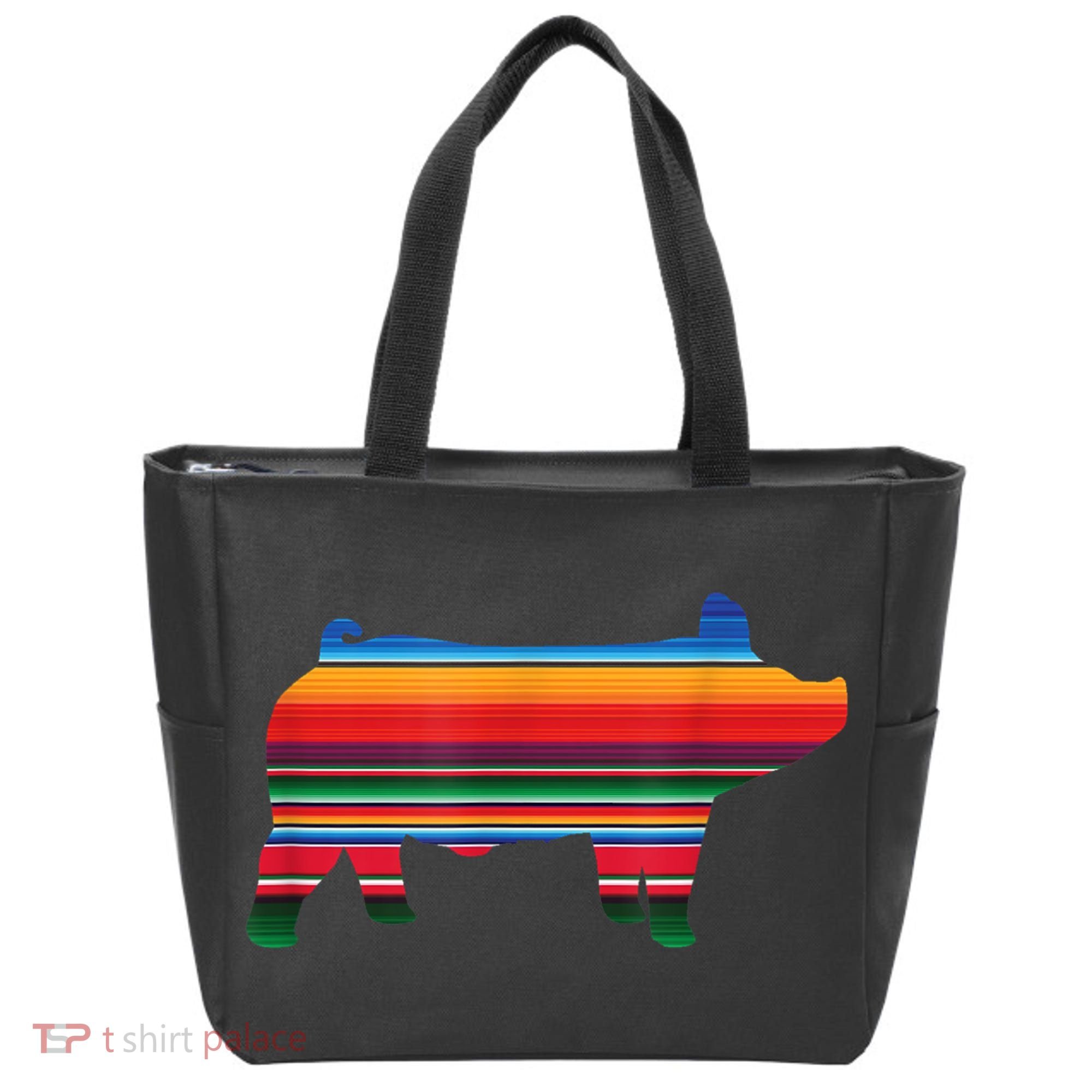 Show Swine Serape Pig Tote Bag