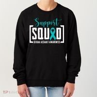 Support Squad Sexual Assault Awareness Month Support Victim Women's Sweatshirt thumb 0