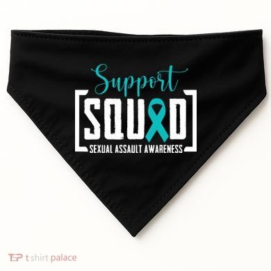 Support Squad Sexual Assault Awareness Month Support Victim USA-Made Doggie Bandana