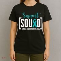 Support Squad Sexual Assault Awareness Month Support Victim T-Shirt thumb 4