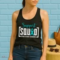 Support Squad Sexual Assault Awareness Month Support Victim Women's Tank Top thumb 2