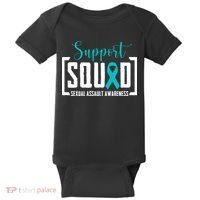 Support Squad Sexual Assault Awareness Month Support Victim Baby Bodysuit thumb 0