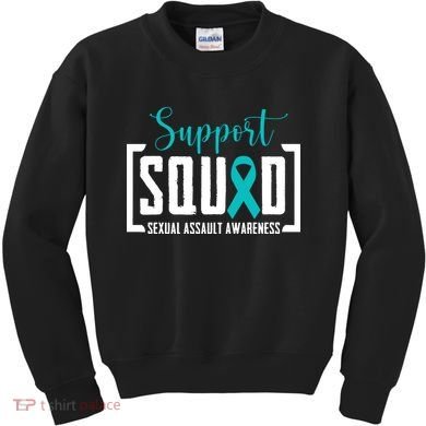 Support Squad Sexual Assault Awareness Month Support Victim Kids Sweatshirt