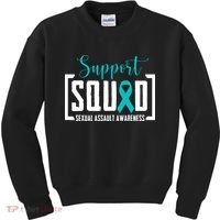 Support Squad Sexual Assault Awareness Month Support Victim Kids Sweatshirt thumb 0