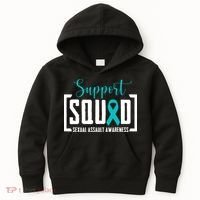 Support Squad Sexual Assault Awareness Month Support Victim Kids Hoodie thumb 0