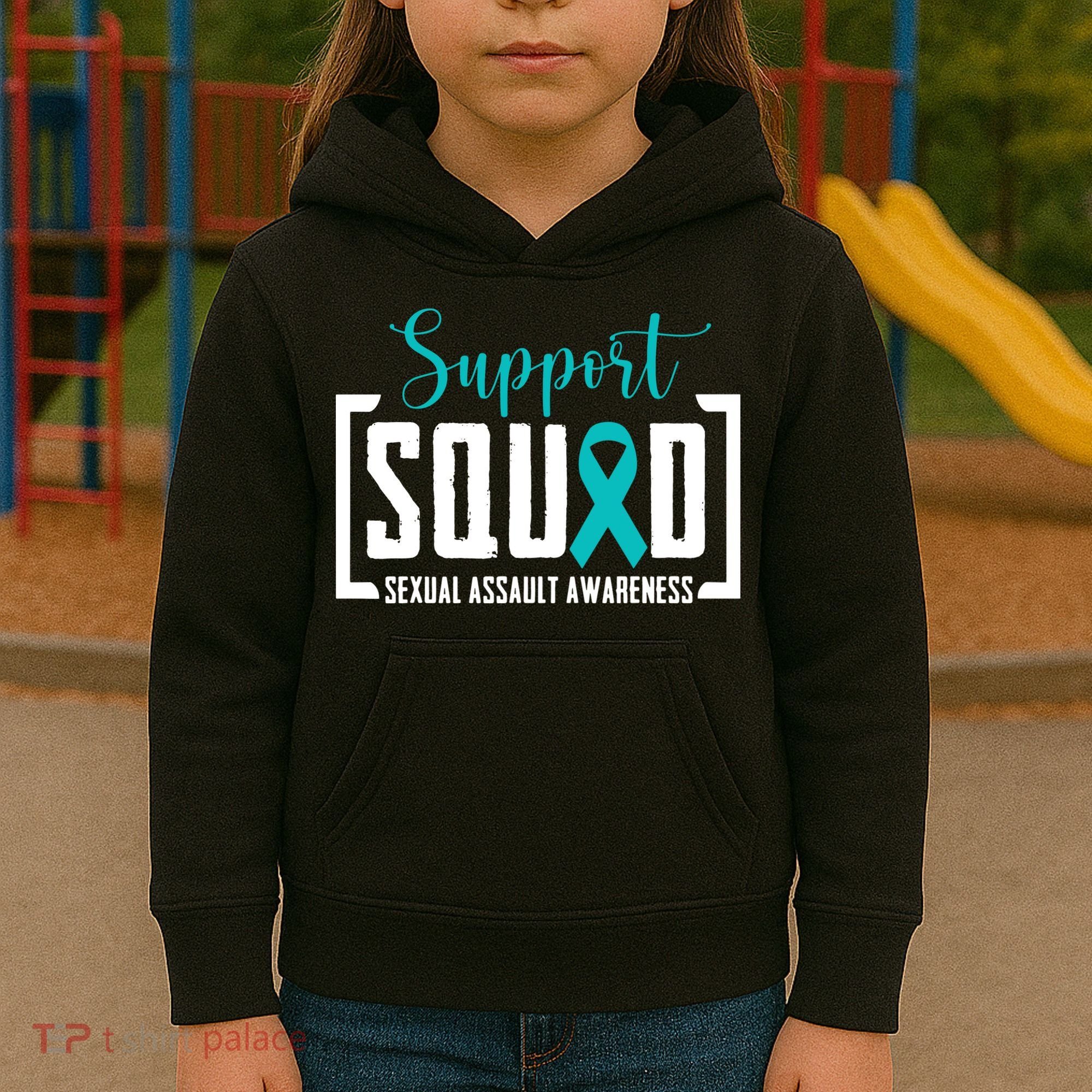 Support Squad Sexual Assault Awareness Month Support Victim Kids Hoodie