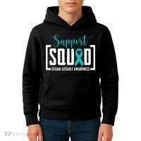 Support Squad Sexual Assault Awareness Month Support Victim Kids Hoodie thumb 4