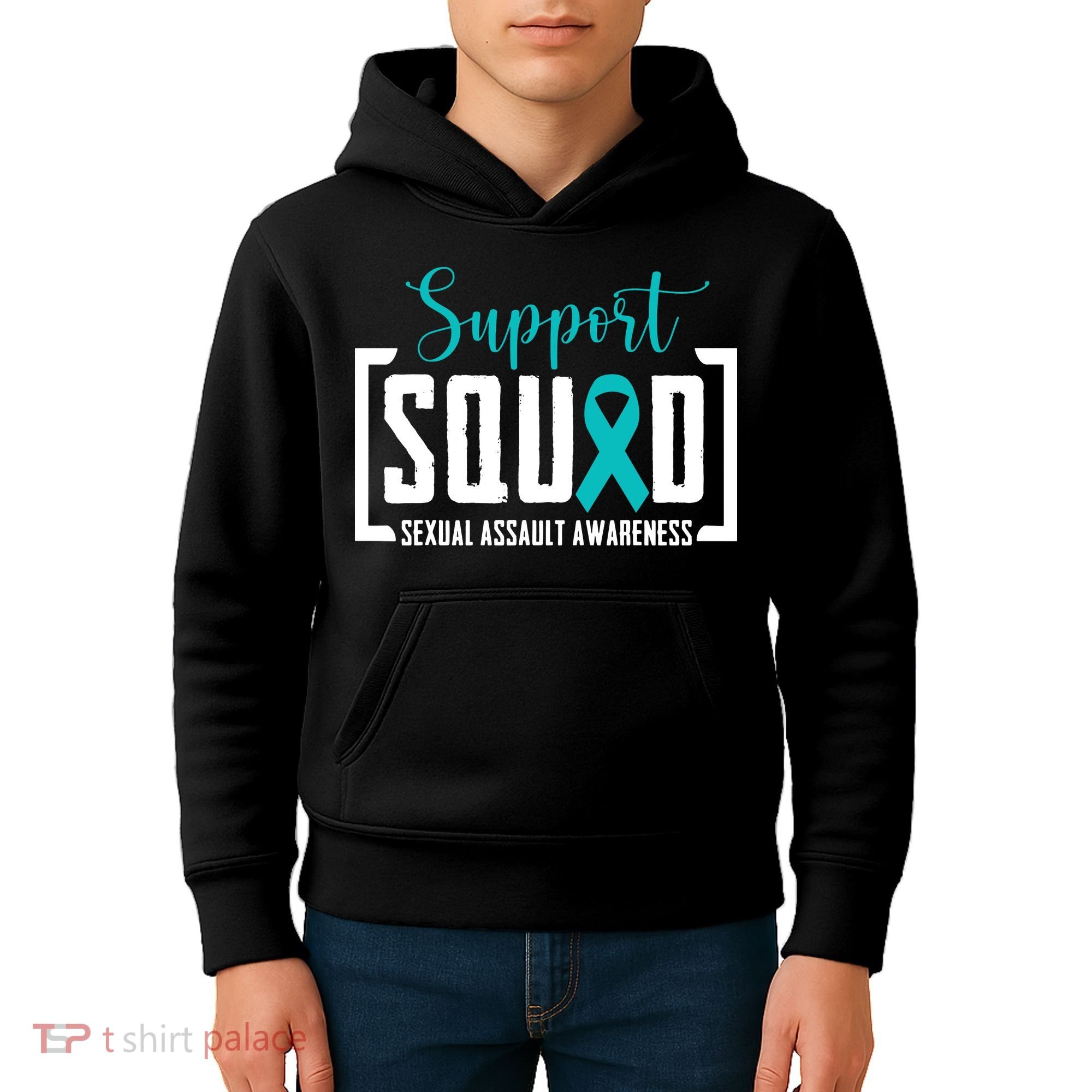 Support Squad Sexual Assault Awareness Month Support Victim Kids Hoodie