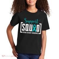Support Squad Sexual Assault Awareness Month Support Victim Kids T-Shirt thumb 2