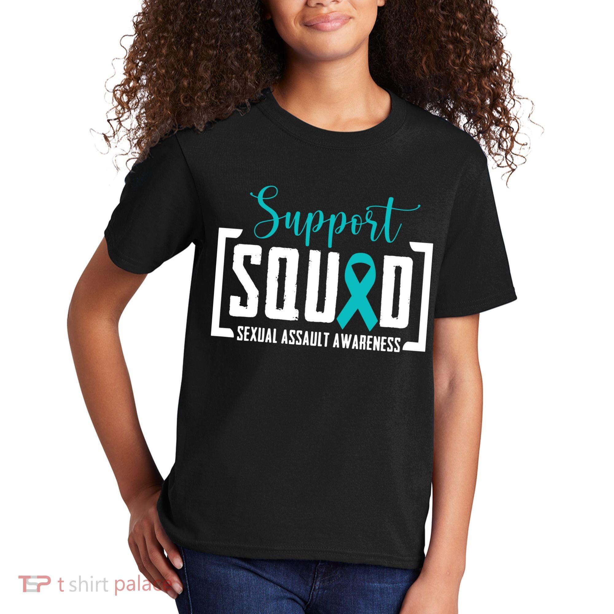 Support Squad Sexual Assault Awareness Month Support Victim Kids T-Shirt