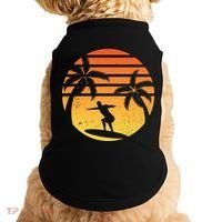 Summer Surf Sunset Retro Doggie Tank thumb 0