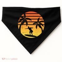 Summer Surf Sunset Retro USA-Made Doggie Bandana thumb 0