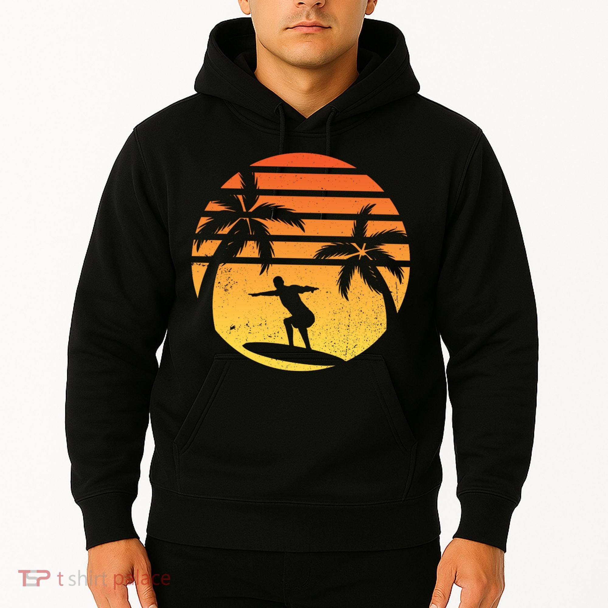 Summer Surf Sunset Retro Hoodie