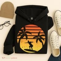 Summer Surf Sunset Retro Hoodie thumb 4