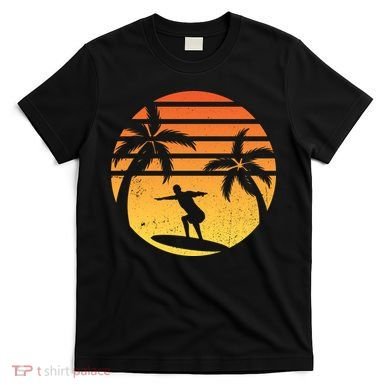 Summer Surf Sunset Retro T-Shirt