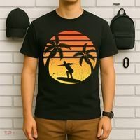 Summer Surf Sunset Retro T-Shirt thumb 6