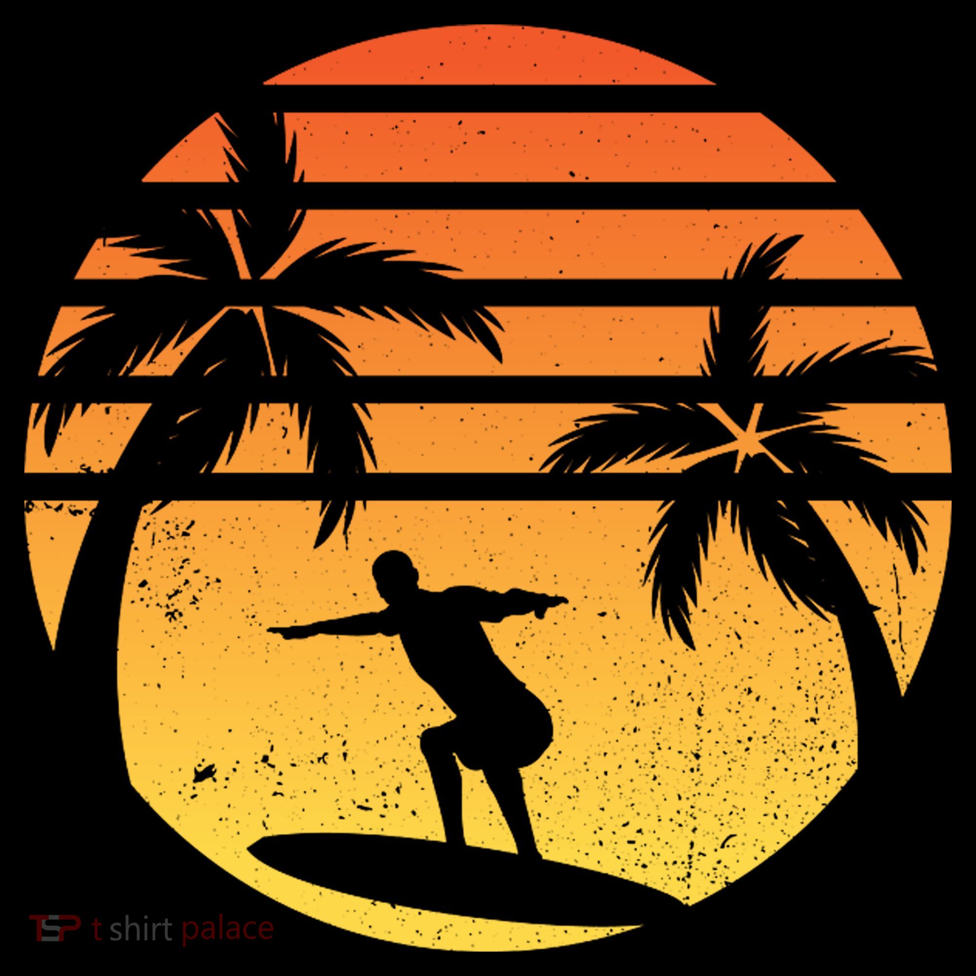 Summer Surf Sunset Retro Coffee Mug