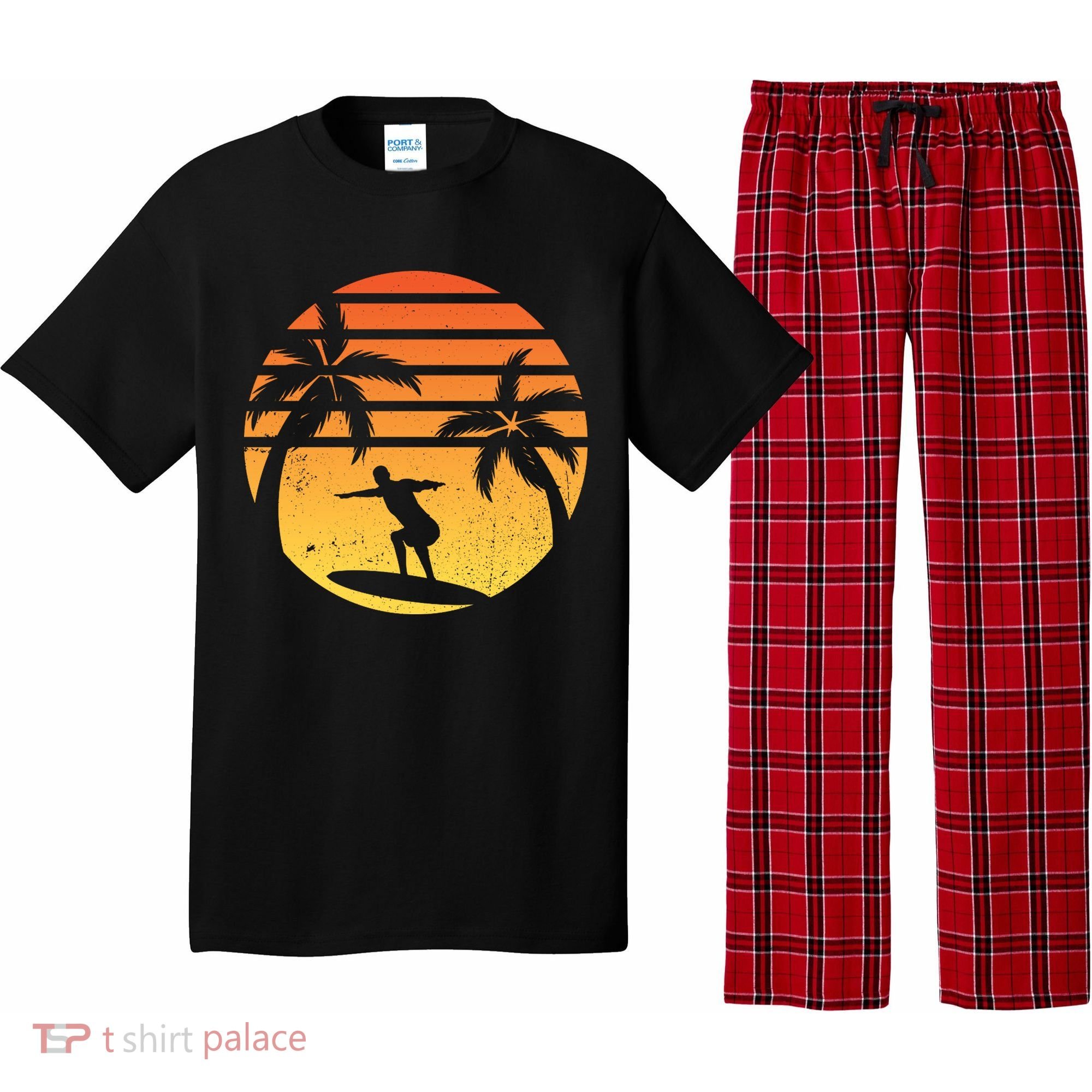 Summer Surf Sunset Retro Pajama Set