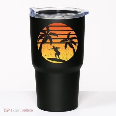 Summer Surf Sunset Retro Tumbler