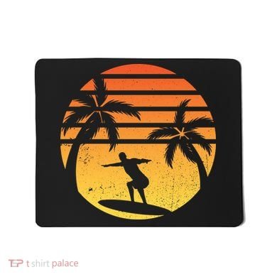 Summer Surf Sunset Retro Mousepad