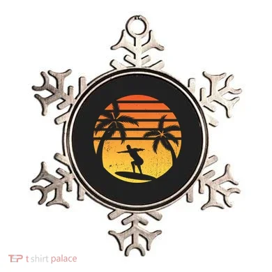 Summer Surf Sunset Retro Ornament