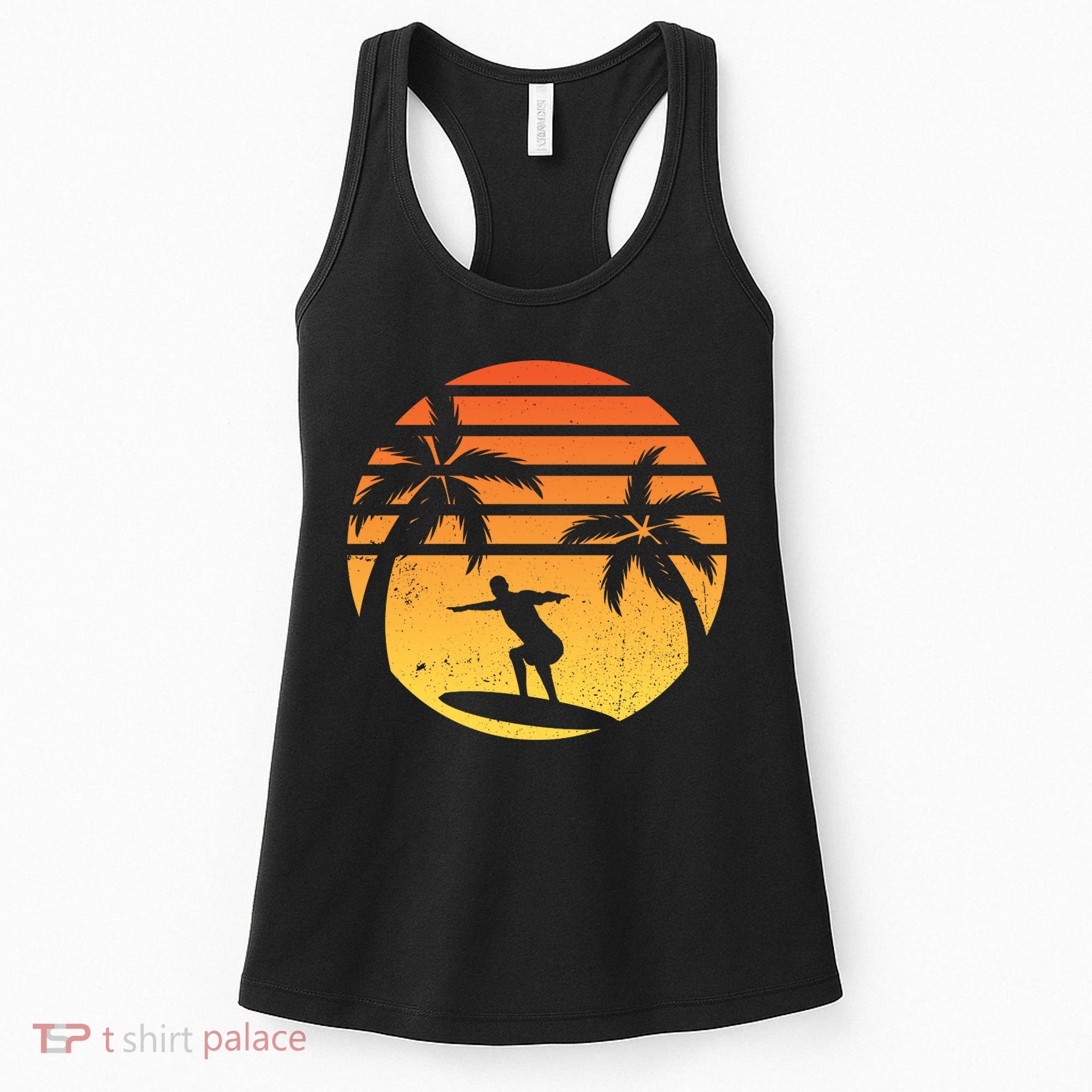 Summer Surf Sunset Retro Women's Tank Top