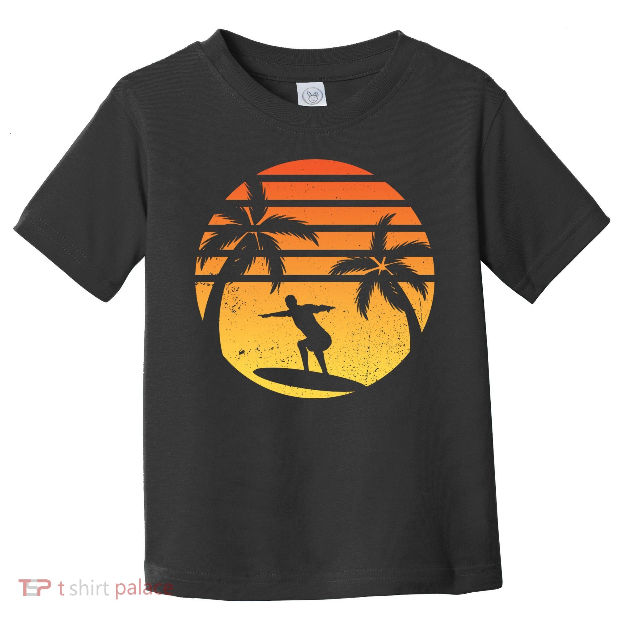 Summer Surf Sunset Retro Toddler T-Shirt