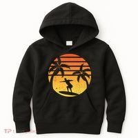 Summer Surf Sunset Retro Kids Hoodie thumb 0