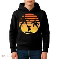 Summer Surf Sunset Retro Kids Hoodie thumb 4