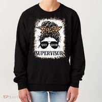 Shit Show Supervisor  Casual Messy Bun Bleached Women's Sweatshirt thumb 0